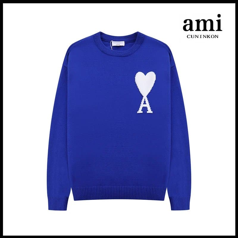 AMI Paris Knit Sweater Heart Logo