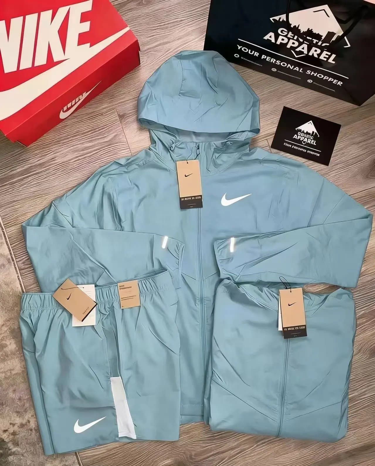 Nike Windrunner Jacket & Shorts Set Glacier Blue