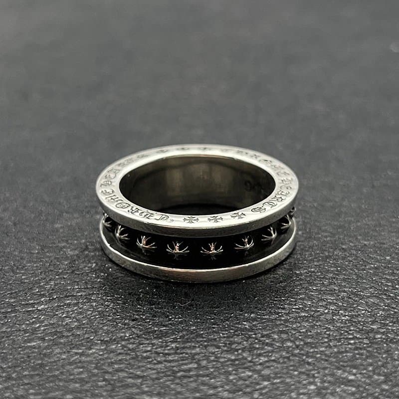 Chrome Hearts Cross Ring Triple Cross — CJ010
