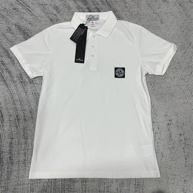 Stone Island Polo Shirt Reflective Compass Patch — C12