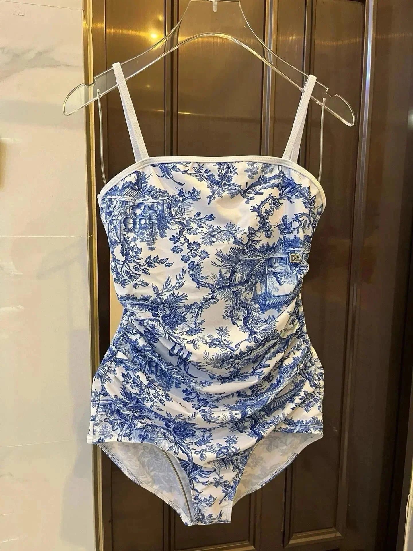 Dior B22 Swimsuit Toile de Jouy Print