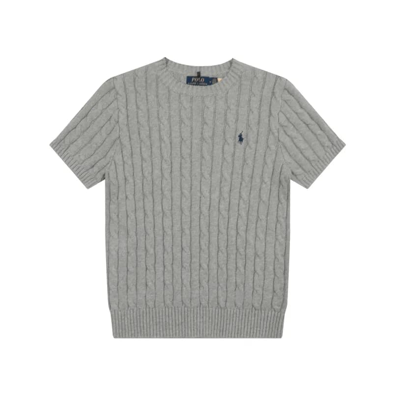 Polo Ralph Lauren Cable Knit Quarter-Zip Sweater Ivory — 002灰色【女款】