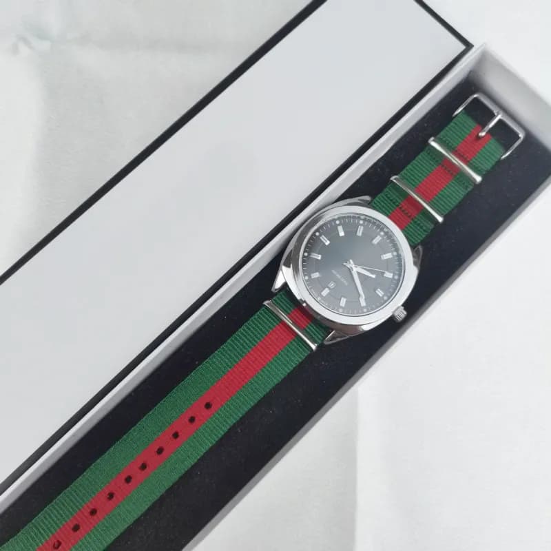 Gucci G-Timeless Watch Green Red Web Strap