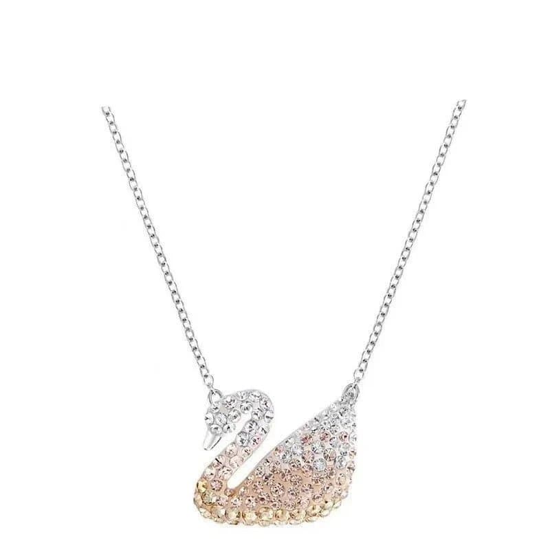 Swarovski Swan Necklace Crystal Pave — A7