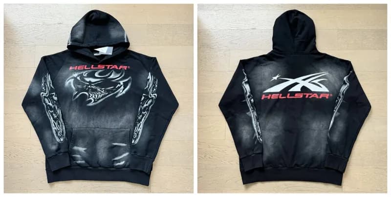 Hellstar Hooded Sweatshirt Skull Graphic