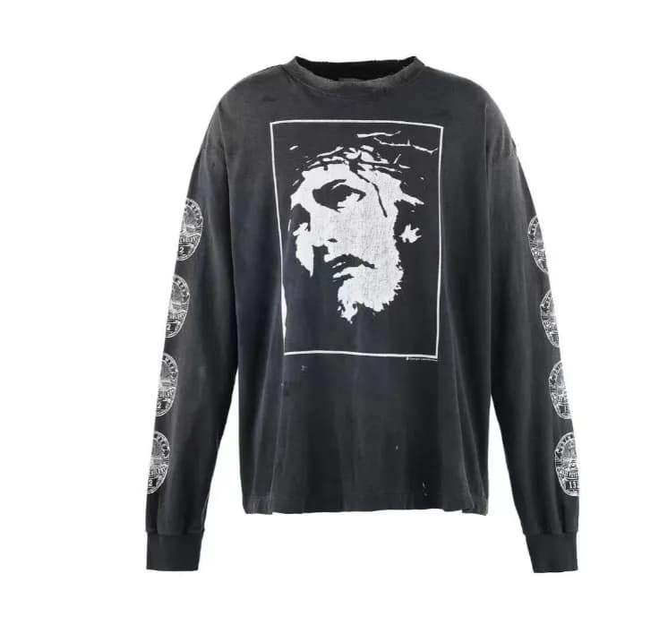 Anti Social Social Club Graphic Tee INTL Star Logo — St436 model washed black
