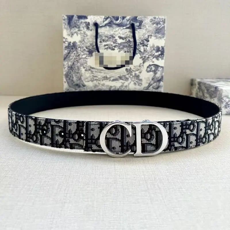 Dior Oblique Belt CD Logo Print