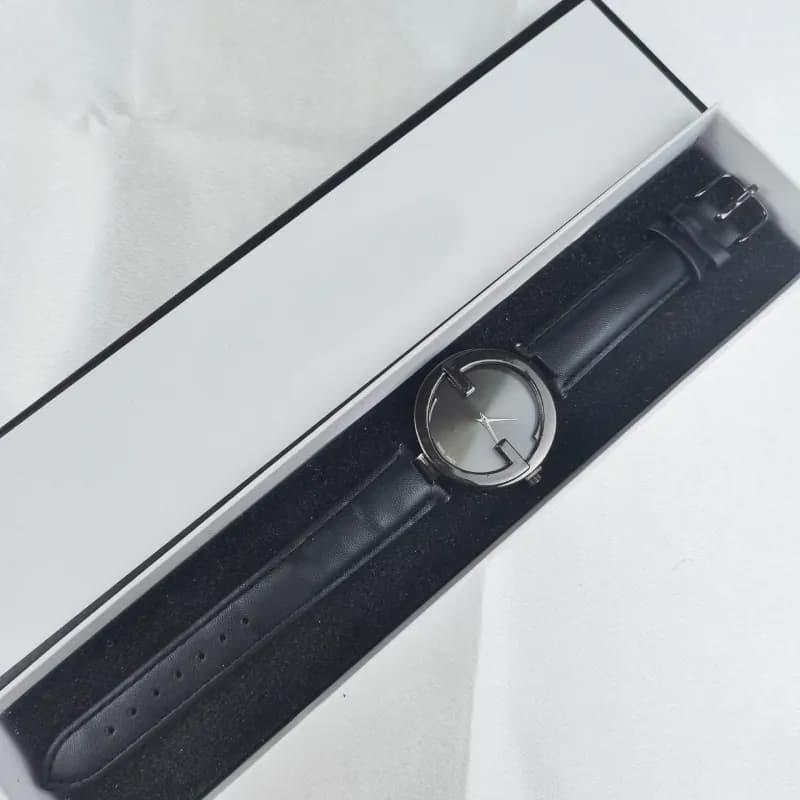 Gucci G-Timeless Watch Green Alligator Strap — Big g black with long box