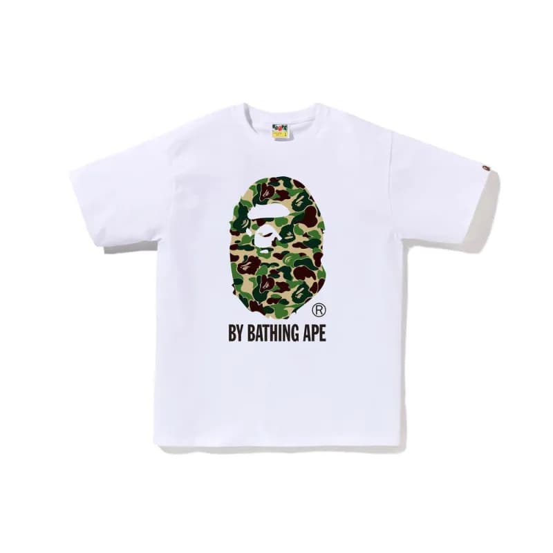 BAPE Ape Head Tee Camo Ape Head — 玫红色  1004白绿