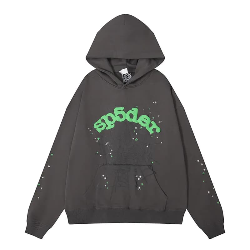 Broken Planet Hoodie Star Logo Appliqué — 8209 灰色