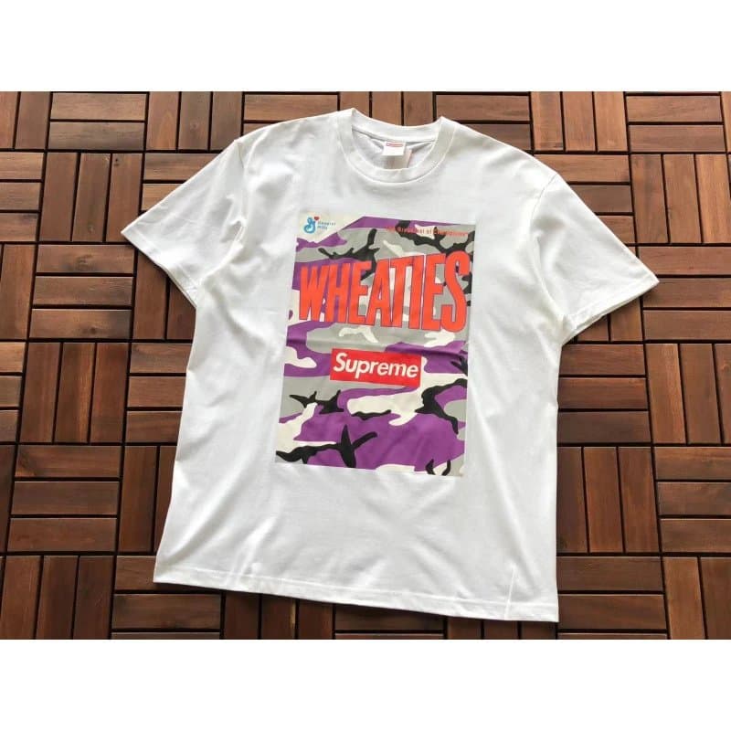 Supreme Box Logo Tee Paisley Box Logo — B282麦片燕麦联名白色