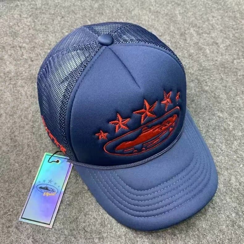 Palace Trucker Cap Five Star — 常规标准 · 藏青
