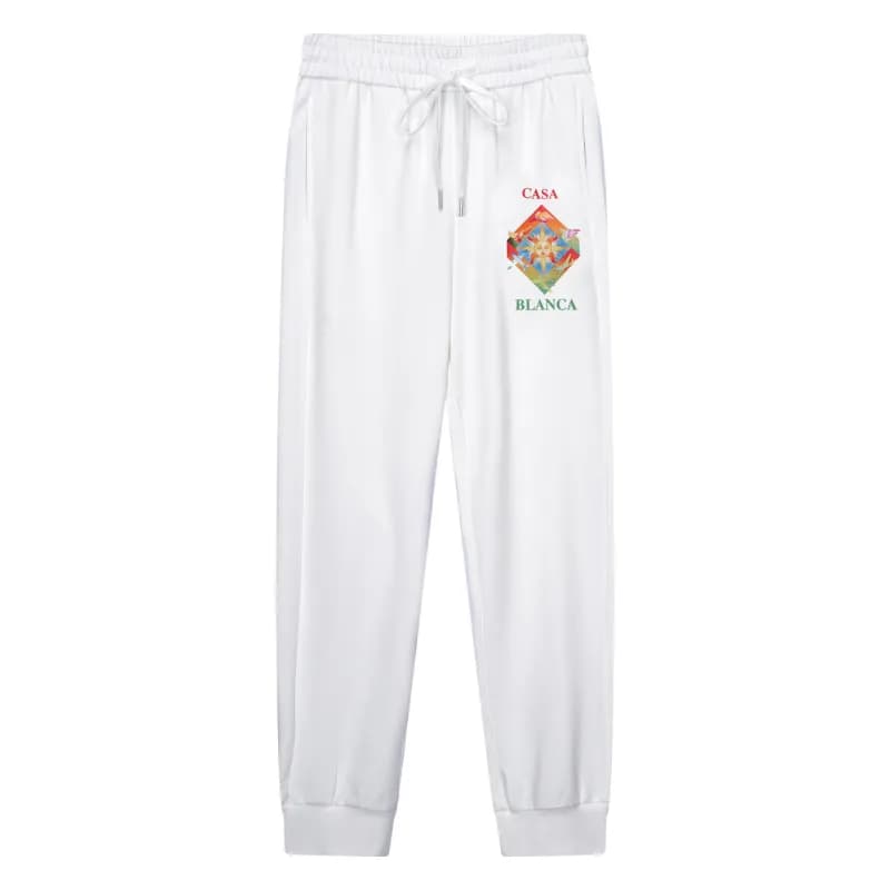 Moncler Track Pants Logo Stripe — 712 White
