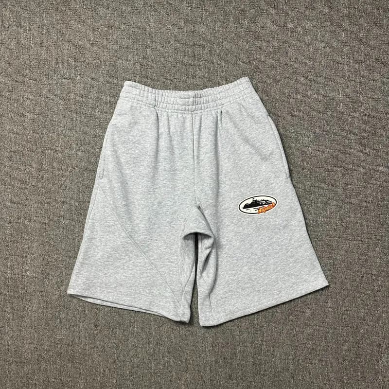 Corteiz Logo Shorts Script Logo — D818灰色