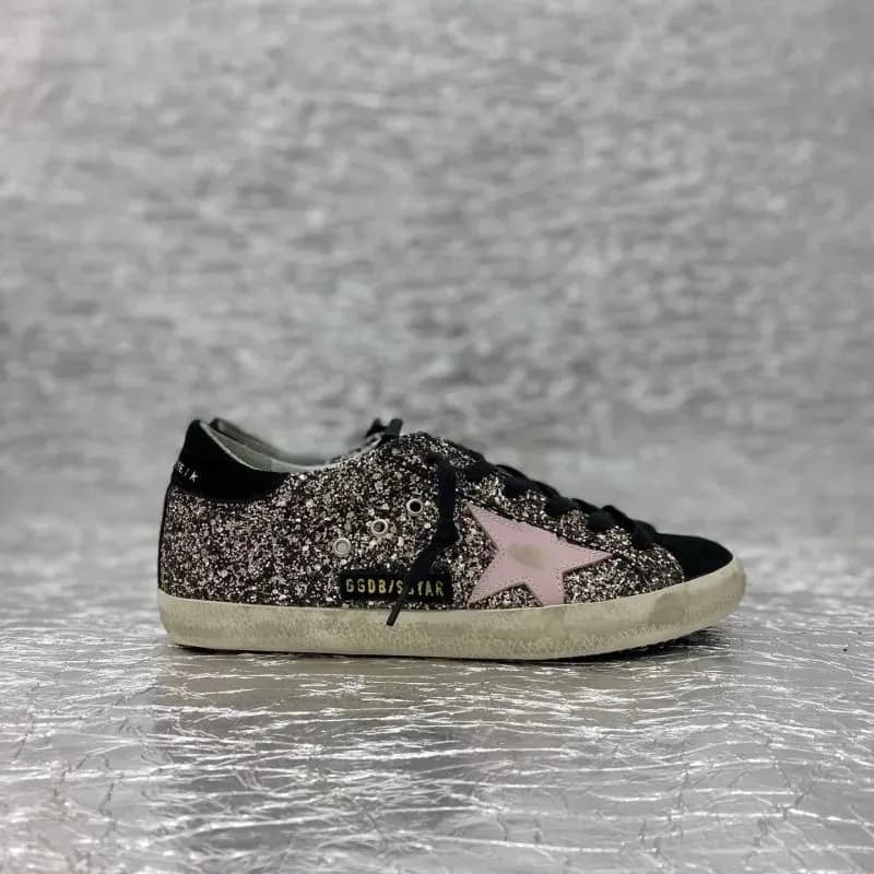 Golden Goose Superstar Glitter Pink Star