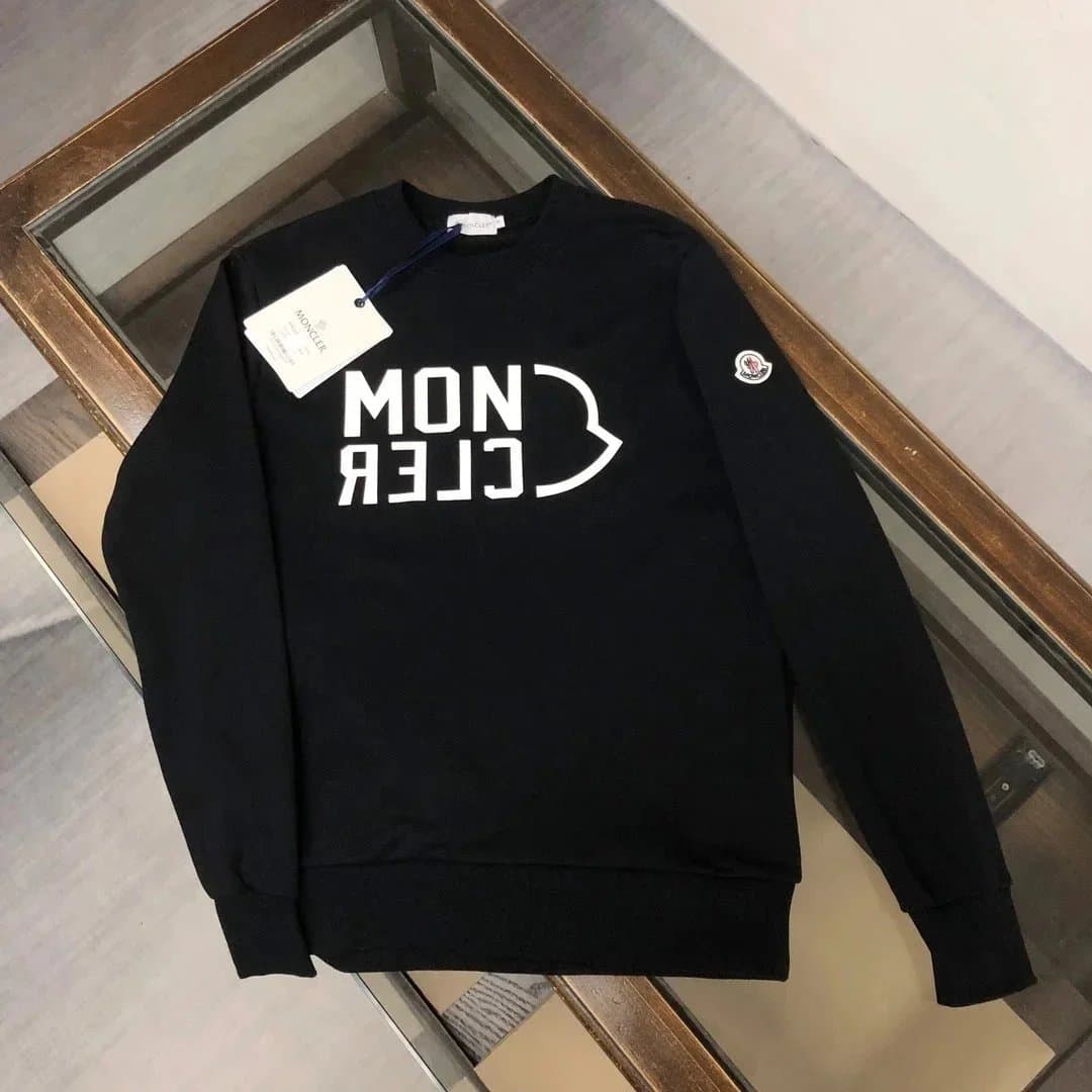 Moncler Crewneck Sweatshirt Logo Patch — 0415031CF