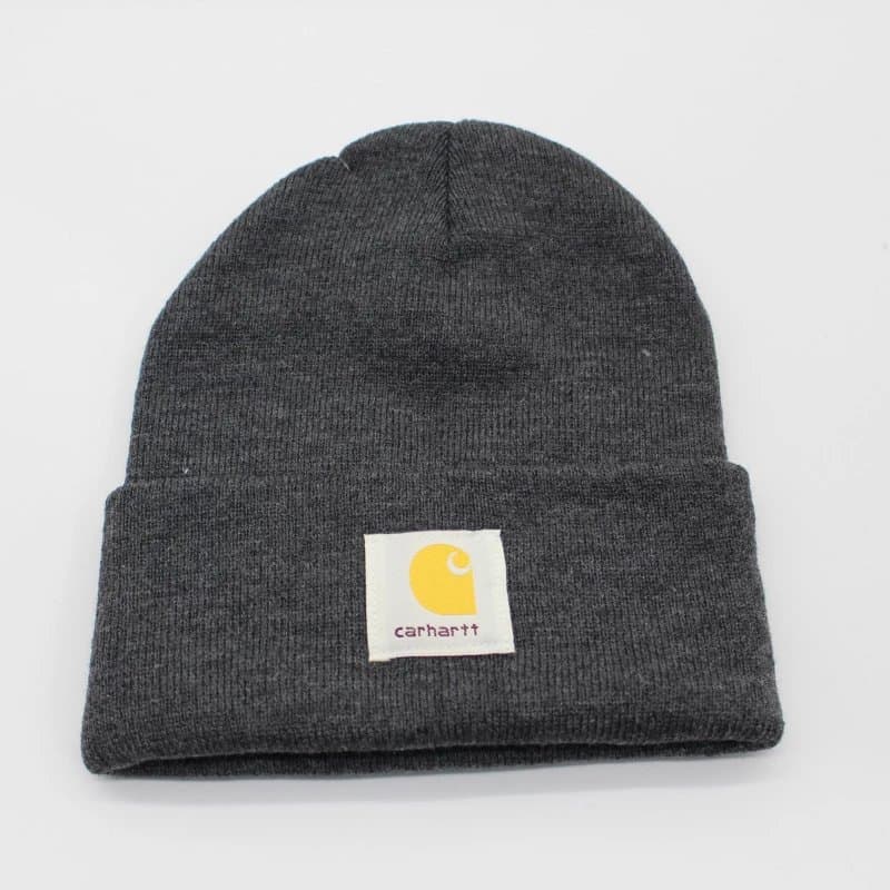 Carhartt Beanie Logo Patch — 均码 · 黑麻灰
