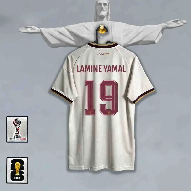 Spain 2006 World Cup Away Jersey Lamine Yamal #19