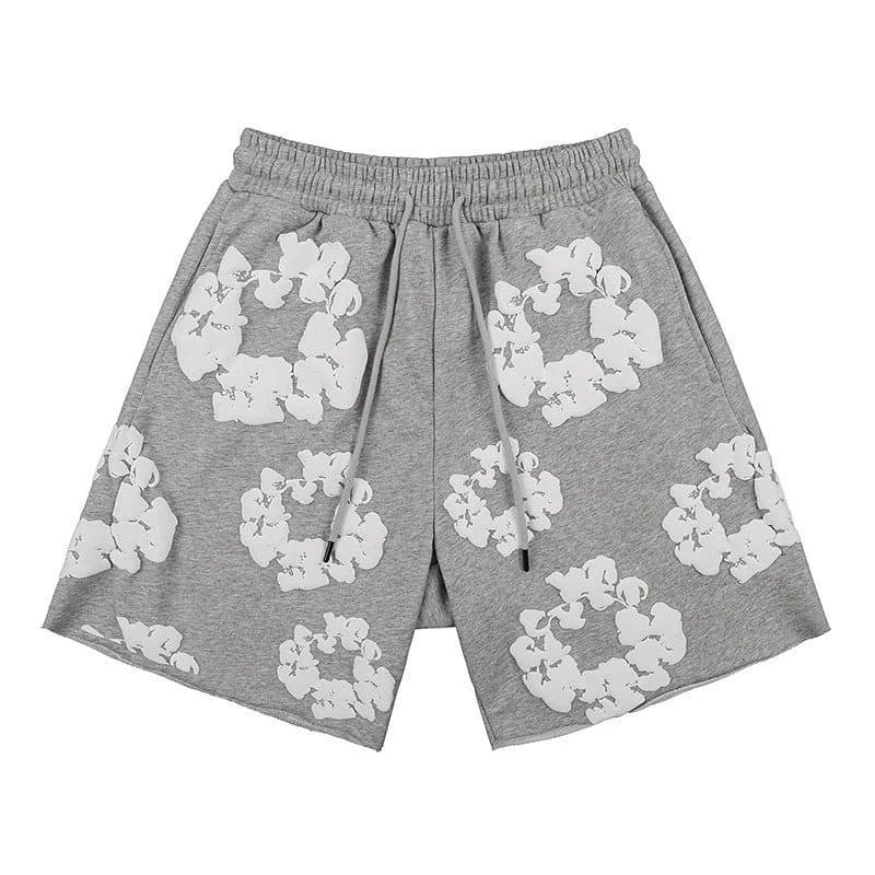 Off-White Shorts Set Cloud Print — 灰色 短裤（发泡图案）