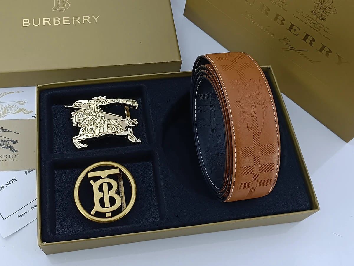Burberry Equestrian Knight Belt Check Pattern — 090905026-2