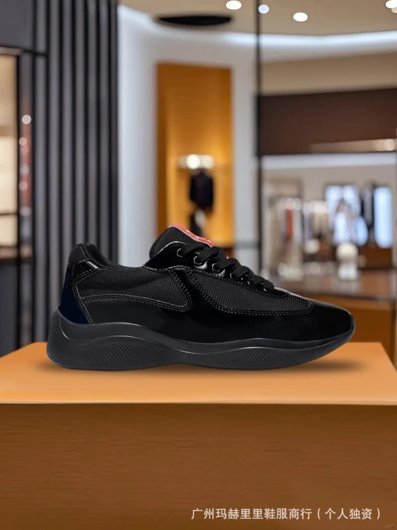 Prada Linea Rossa Sneaker Black Patent & Mesh