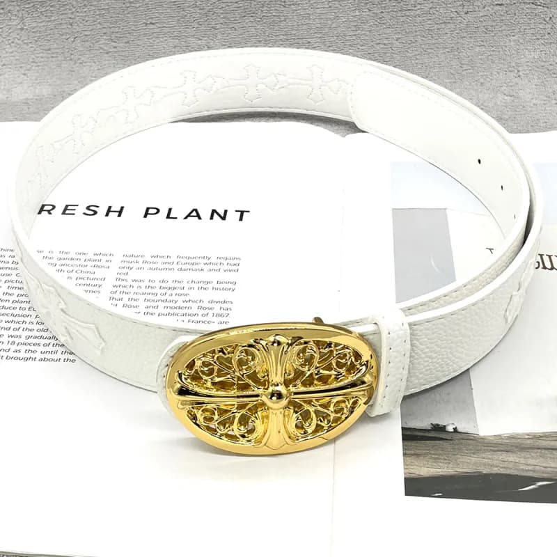 Chrome Hearts Belt Ornate Cross Buckle
