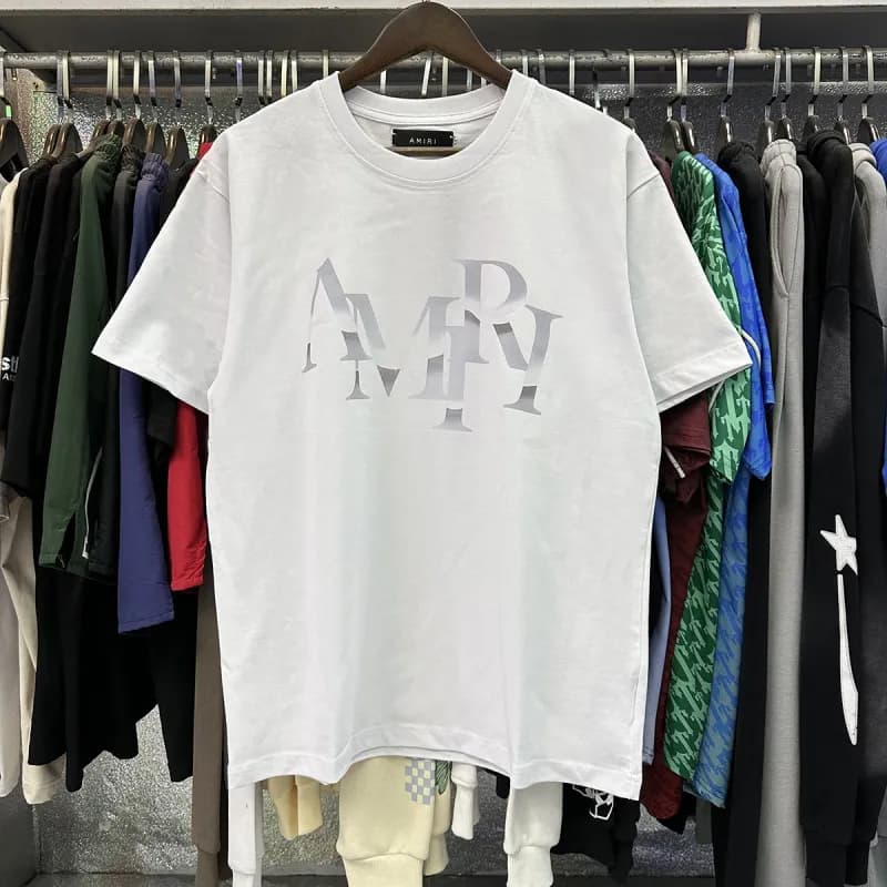 Amiri Graphic Tee Signature Script — 937 white