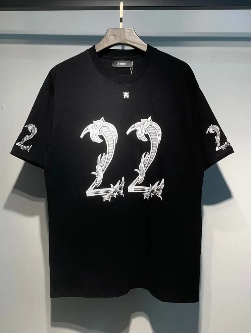 Amiri Graphic Tee Ornate '22' Print
