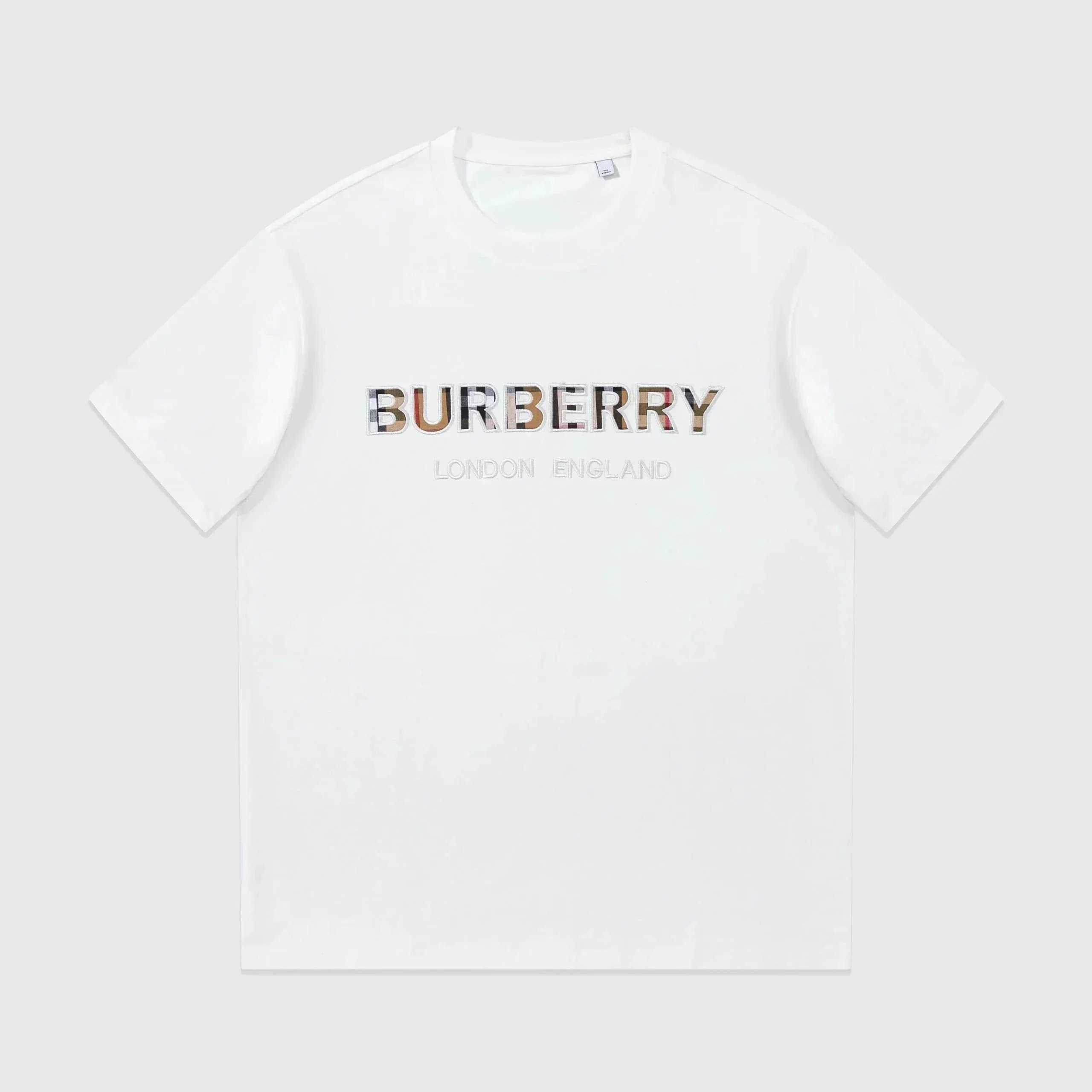 Burberry Logo T-Shirt Checkered Logo