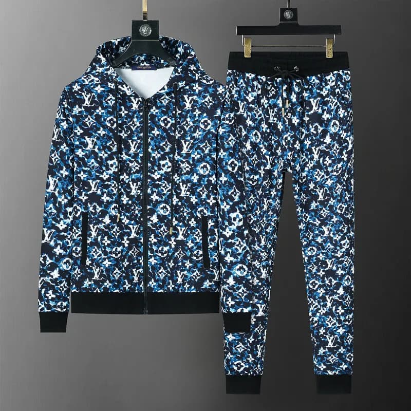 Hugo Boss Track Suit Black Beige Stripe — 38074 blue