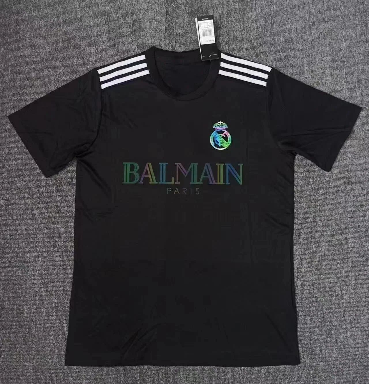 Adidas Real Madrid x Balmain Tee Iridescent Logo