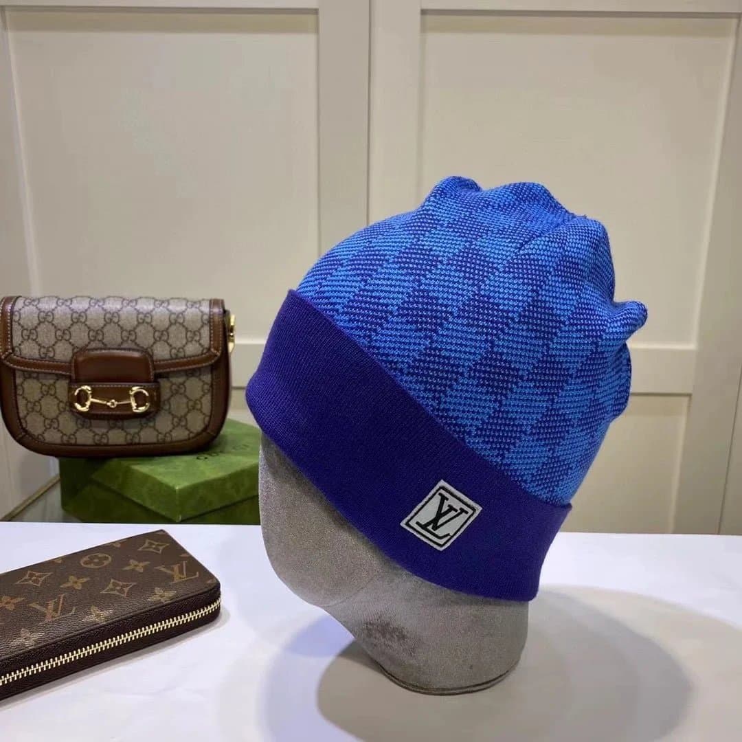 Louis Vuitton Knit Beanie Monogram Pattern