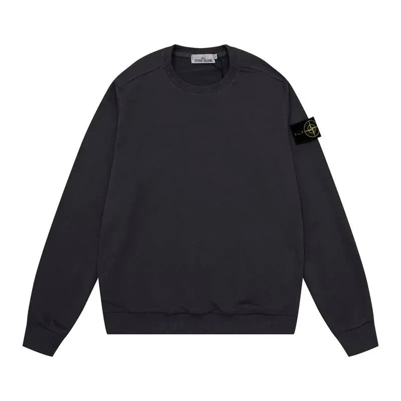 Stone Island Crewneck Sweatshirt Compass Patch — 8-深灰
