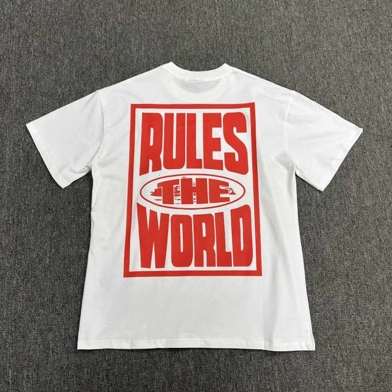 Palace T-Shirt Rules The World — 3122（白红印花）