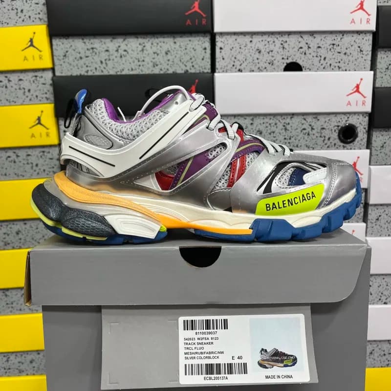 Balenciaga Track Sneaker Silver Colorblock