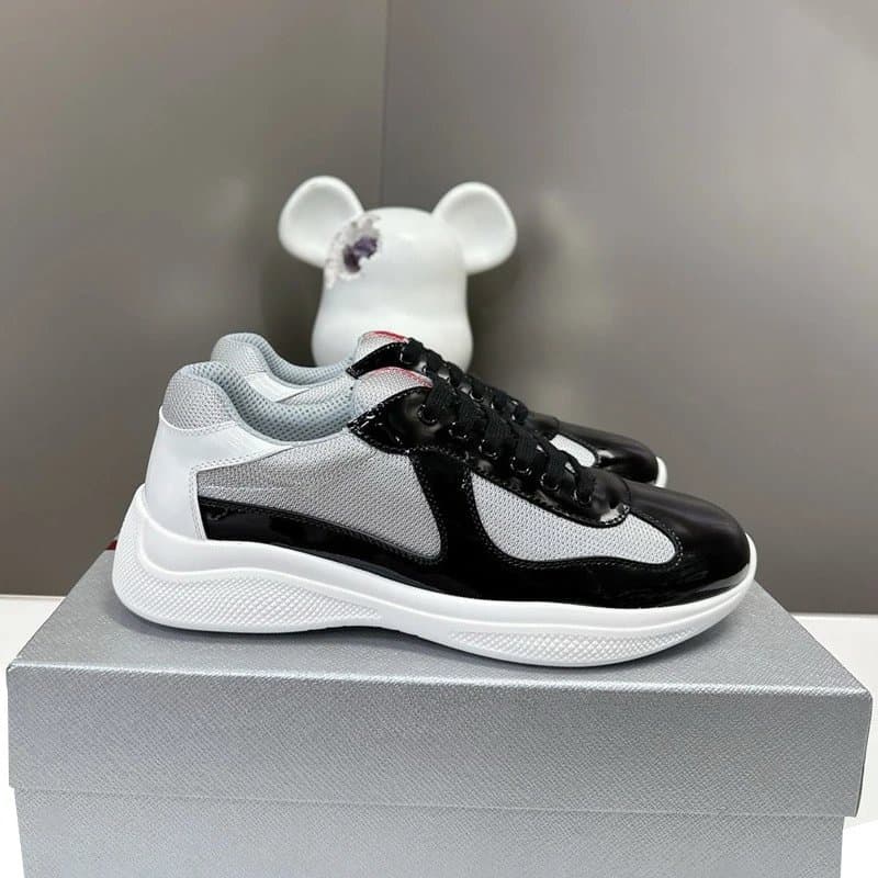 Prada Cloudbust Thunder White and Patent Red — 黑白