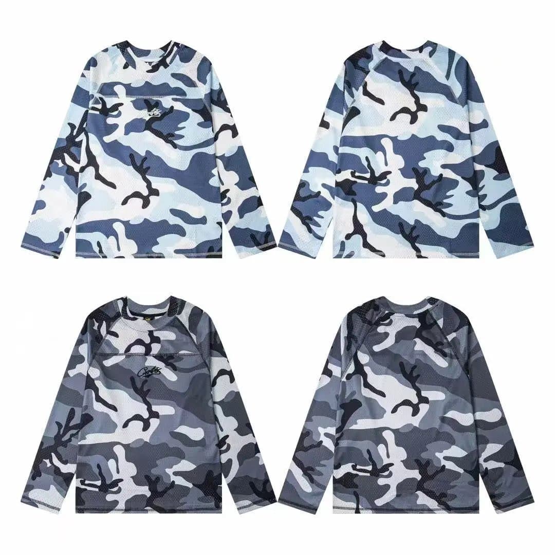 Chrome Hearts Long-Sleeve Rash Guard Camouflage Mesh