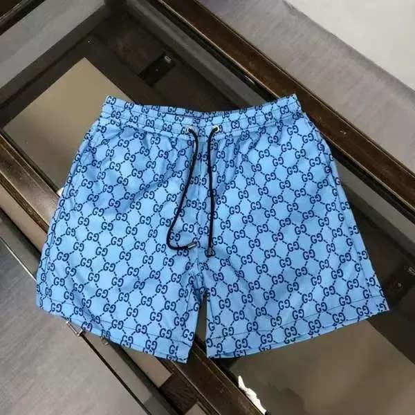Gucci GG Print Swim Shorts Azure Blue