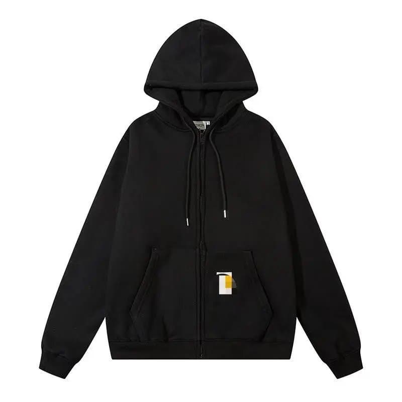 Carhartt WIP Zip-Up Hoodie Logo Patch