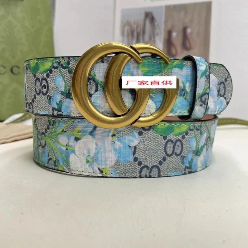 Gucci GG Marmont Belt Floral Print