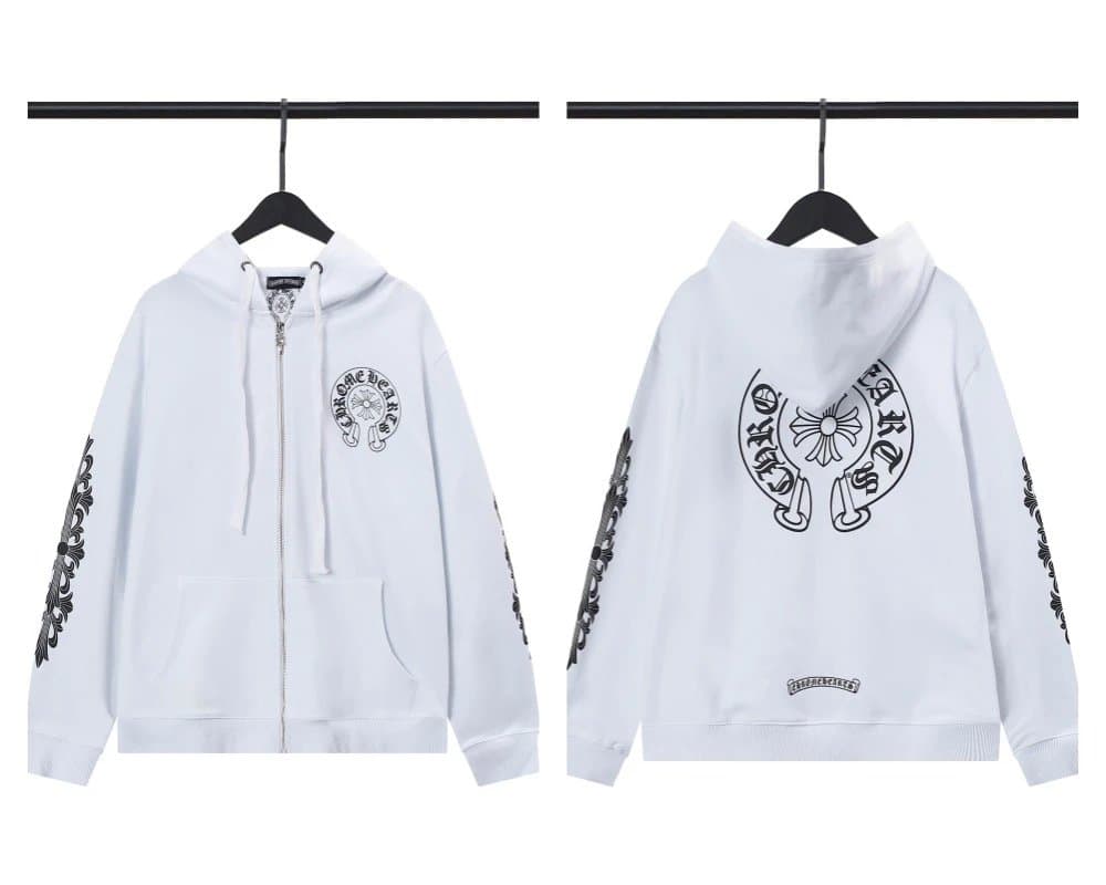 Chrome Hearts Zip-Up Hoodie Dagger Crest — K22白