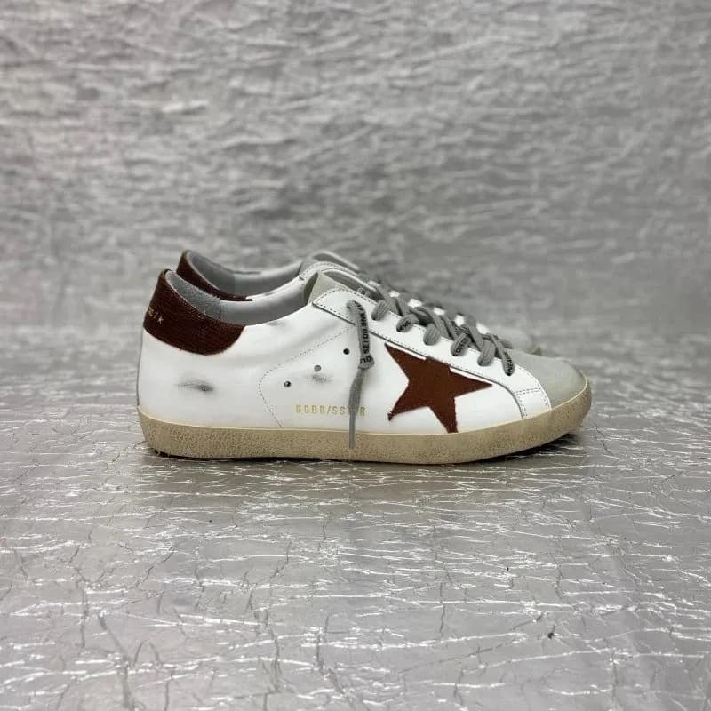Golden Goose Superstar Distressed Brown Star