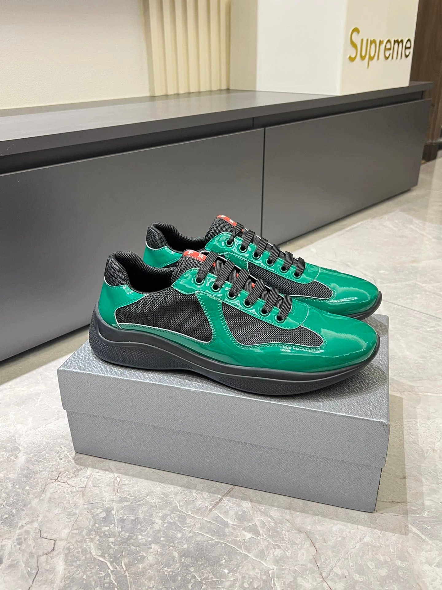 Prada × Supreme Cloudbust Thunder White Black Red — 28