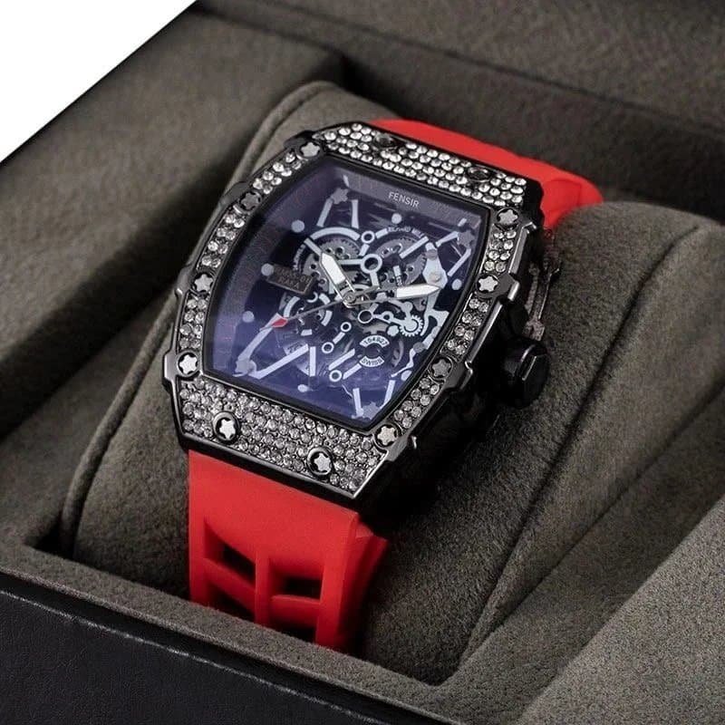Richard Mille Skeleton Watch Crystal-Encrusted