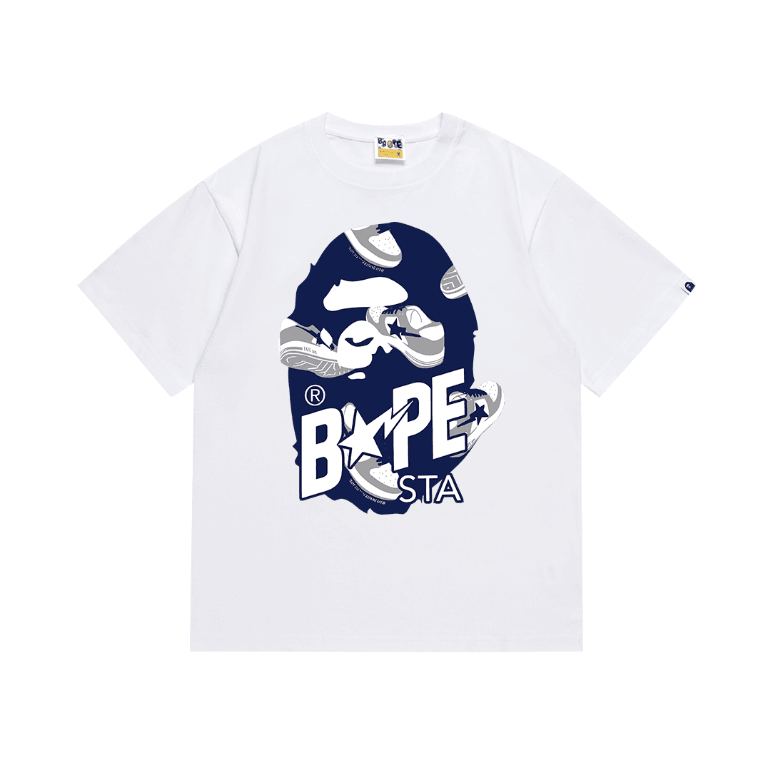BAPE Ape Head Tee Multi-Logo Print — S22