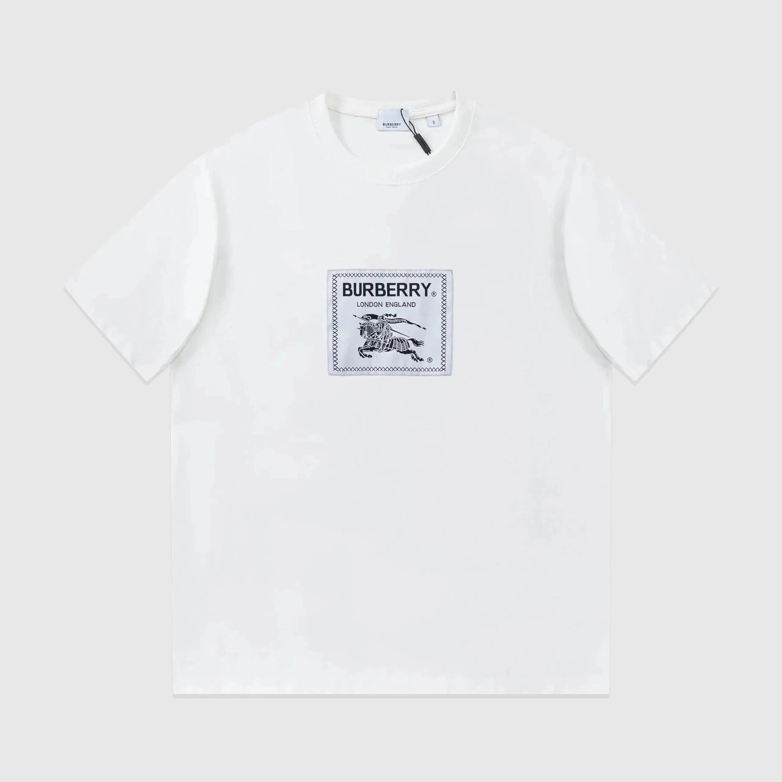 Burberry Logo Patch T-Shirt Equestrian Knight Print