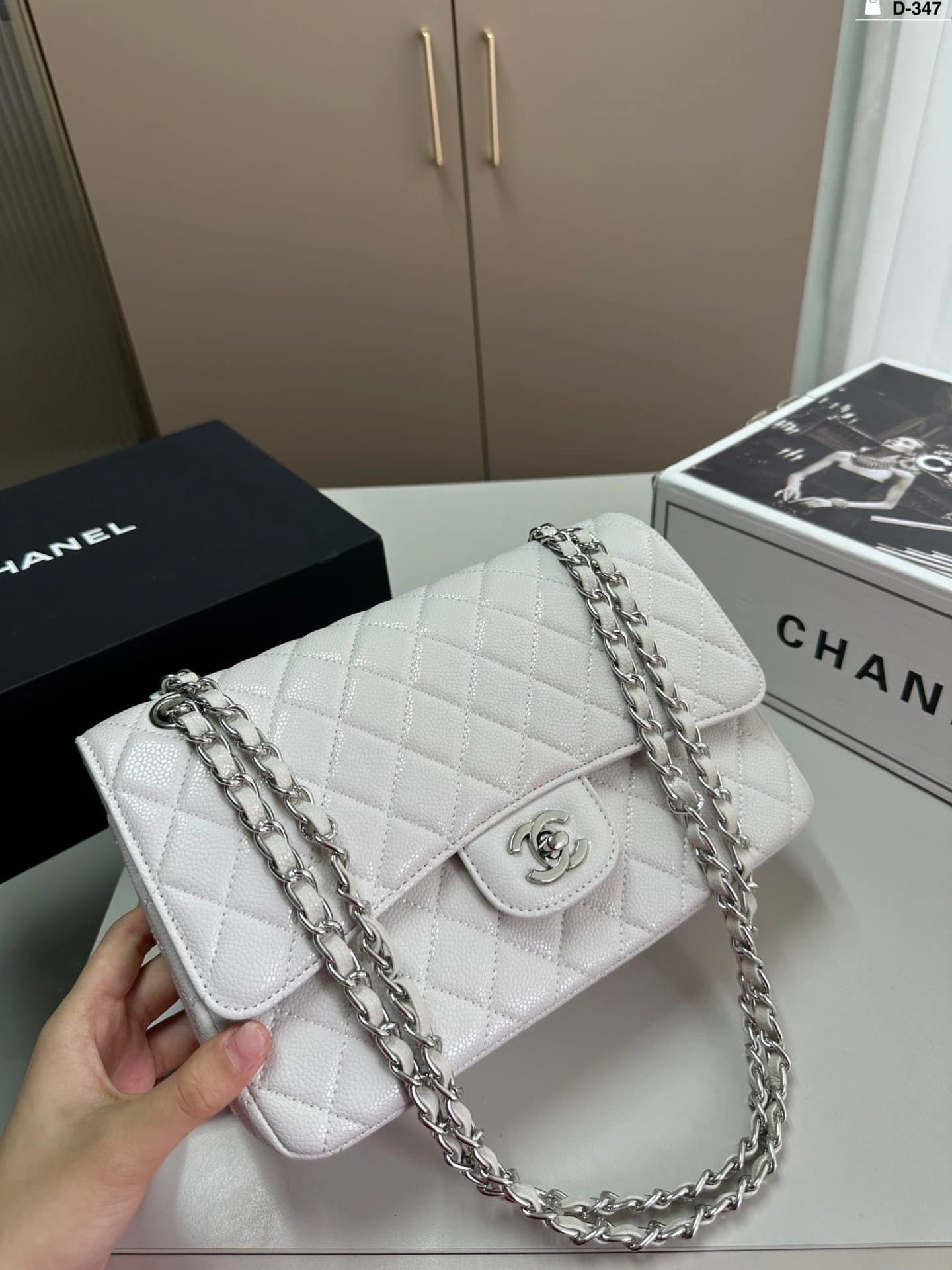 Chanel Classic Flap Bag Quilted Caviar Leather
