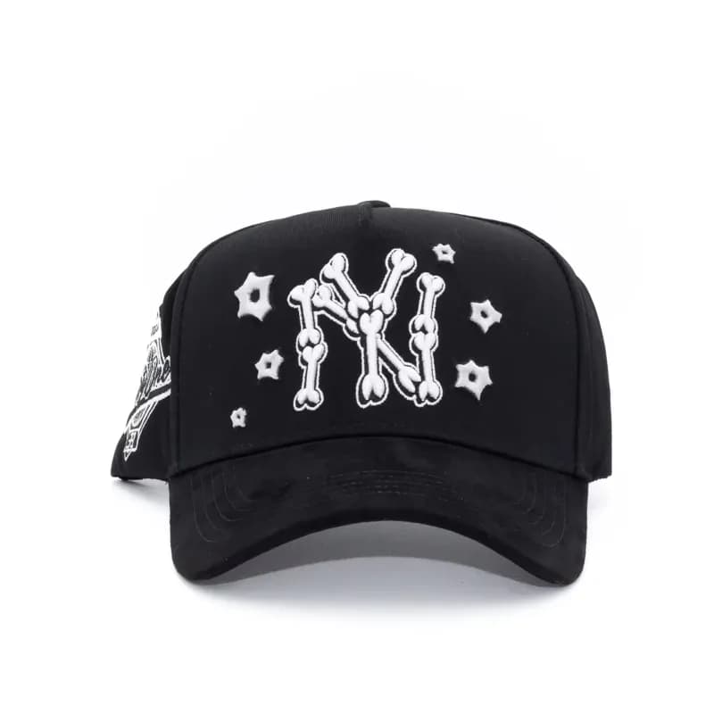Broken Planet Snapback Cap Quilted Cross Embellished — Z06