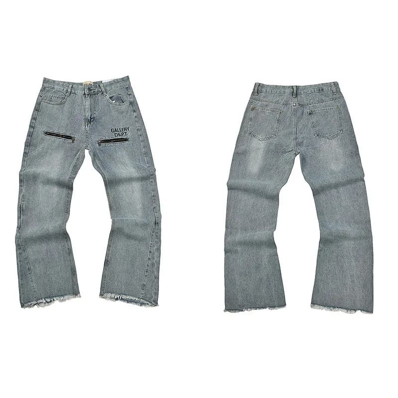 Levi's 501 Flare Jeans Gucci GG Patch Distressed — 4114蓝色