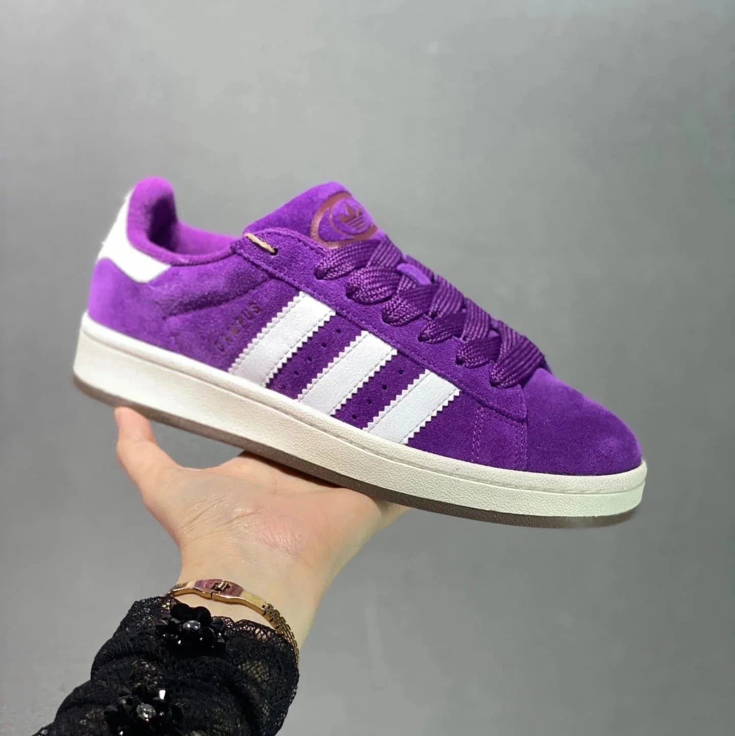 Adidas Campus Red White — 亮紫